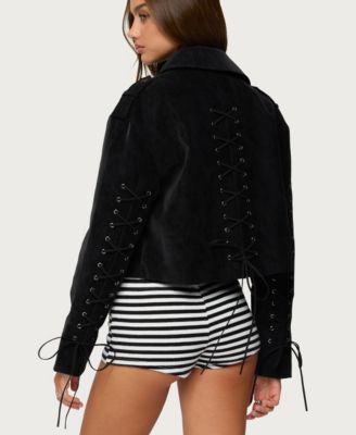 Women's Ryder Faux Suede Biker Jacket