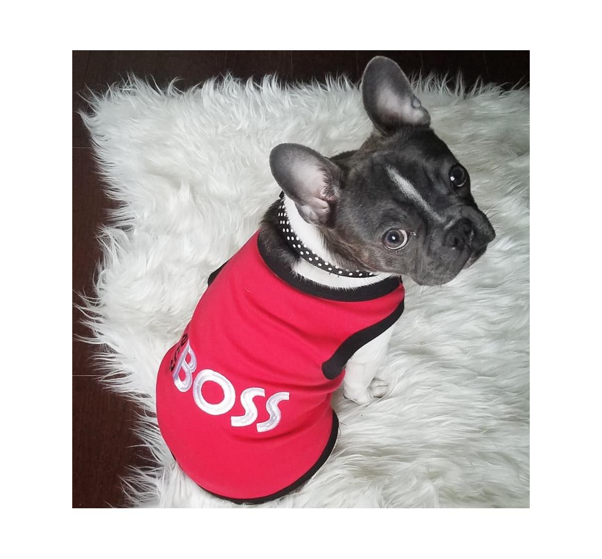 Parisian Pet The Boss embroidered dog t-shirt