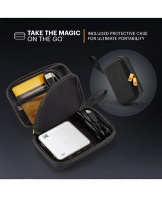 Luma 75 Ultra Mini Projector, Portable Pico Projector with Overhead Tripod & Case (White)