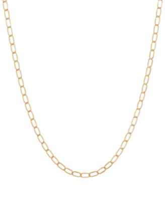Macy's - Hollow Curb Chain Necklace in 10K Yellow Gold
