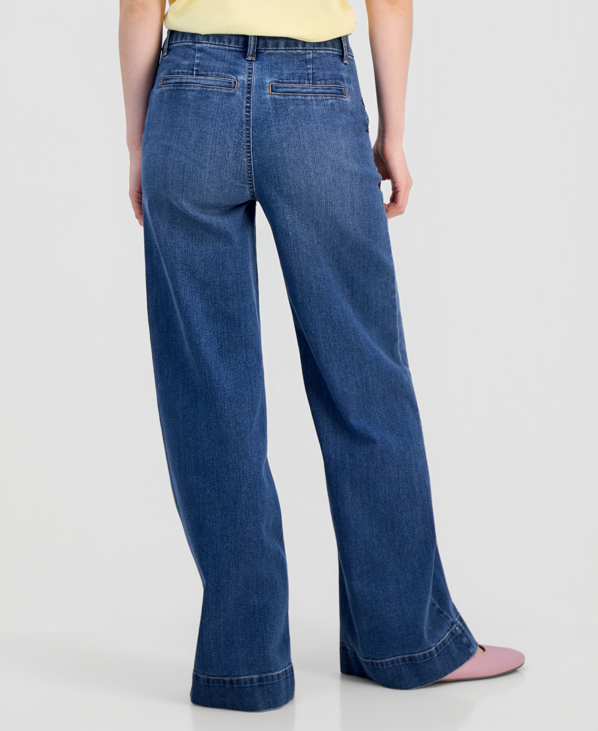 Celebrity Pink Juniors' High-Rise Wide-Leg Trouser Jeans