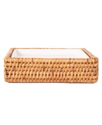 Rectangular Soap Dish with Ceramic Insert