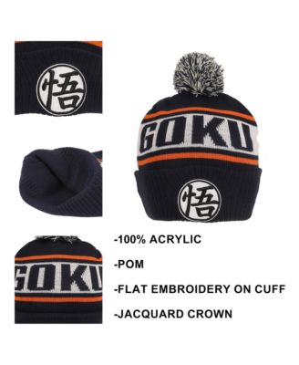 Men's Goku Kanji Blue Cuff Beanie