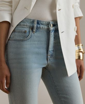 Petite Mid-Rise Straight Ankle Jeans