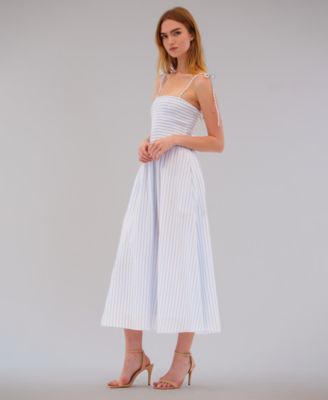 Women's Tie Shoulder Smocked Dress