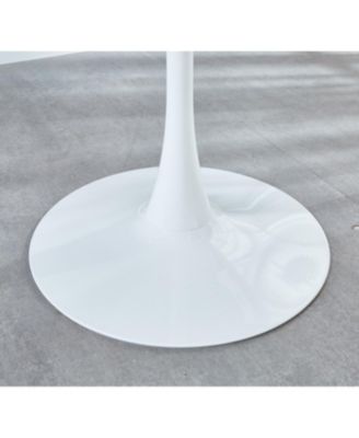 31.5" White Tulip Dining Table for 2-4 People