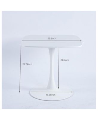 Streamdale White Square Tulip Table (24") for 2-3 Person, Small Dining/Kitchen Table