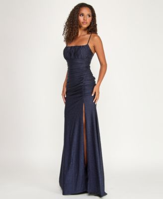 Juniors' Bodycon Glitter Gown