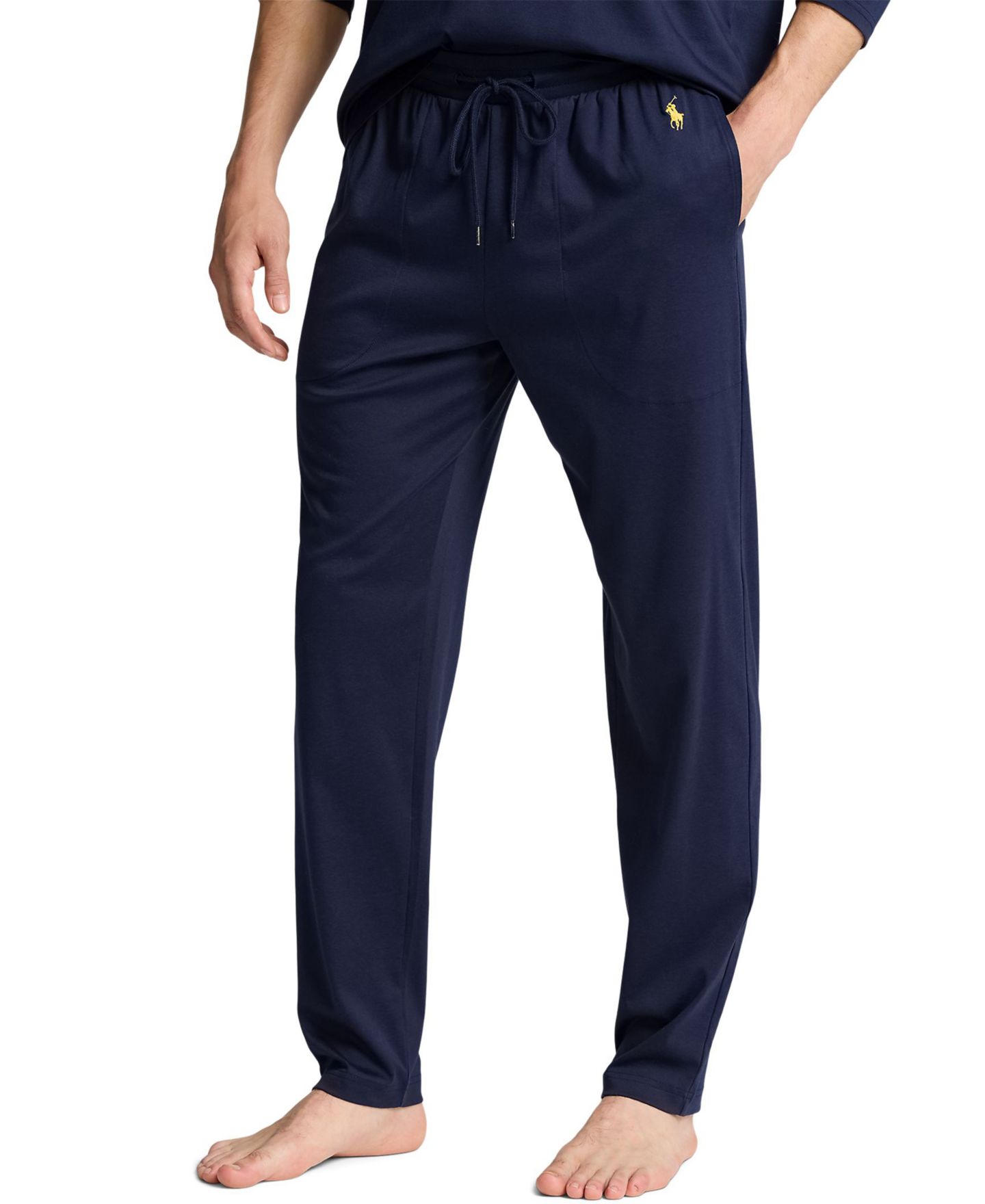Пижамные брюки для мужчин, на резинке — Polo Ralph Lauren, цвет: Тёмно-синий / Золотой — фото 2