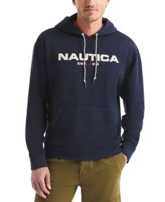 Nautica - Men's Logo Details Relaxed-Fit Pull-On Hoodie