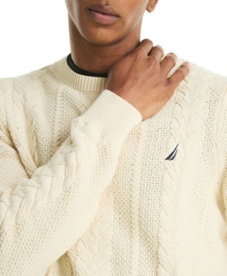 Men's Cable-Knit Crewneck Sweater