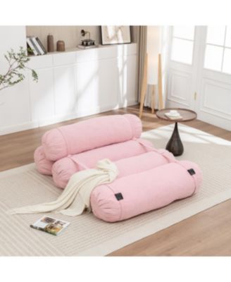 Adjustable Corduroy Floor Sofa with Straps for Versatile Configurations