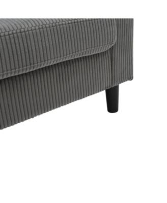 Streamdale Light grey 3-seat combo sofa with storage ottoman, L-shaped sectional couch