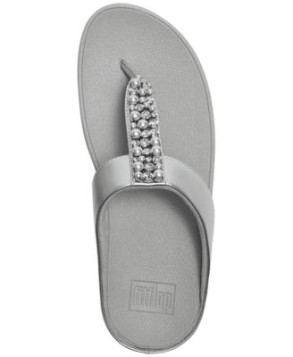 Women's Fino Imitation Pearls and Crystal Toe-Post Slip-On Sandals