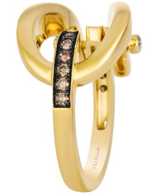 Chocolate Diamonds (0.18 ct. t.w.) & Nude Diamond (0.04 ct. t.w.) Ring in 14k Honey Gold