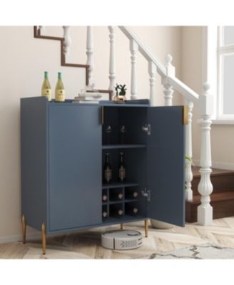 Streamdale Home wine bar cabinet with rack & shelf, modern sideboard buffet