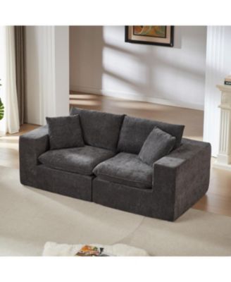 Modern Chenille Cloud Sofa - Freely Combinable & Comfortable