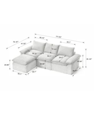 Modern corduroy cloud sofa, freely combined, comfortable sitting experience