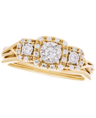 Diamond Bridal Set (1/4 ct. t.w.) in 10k Gold