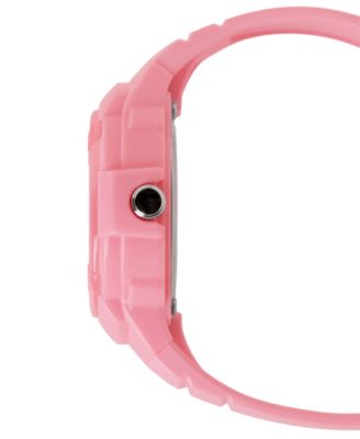 Women's Japanese Quartz Pink Resin Watch 34.7mm