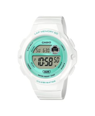 Women's Digital White Resin Watch 40.5mm