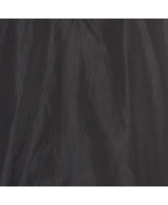 Women's Black Silk Blend Crepe Ruffled V Neck Top