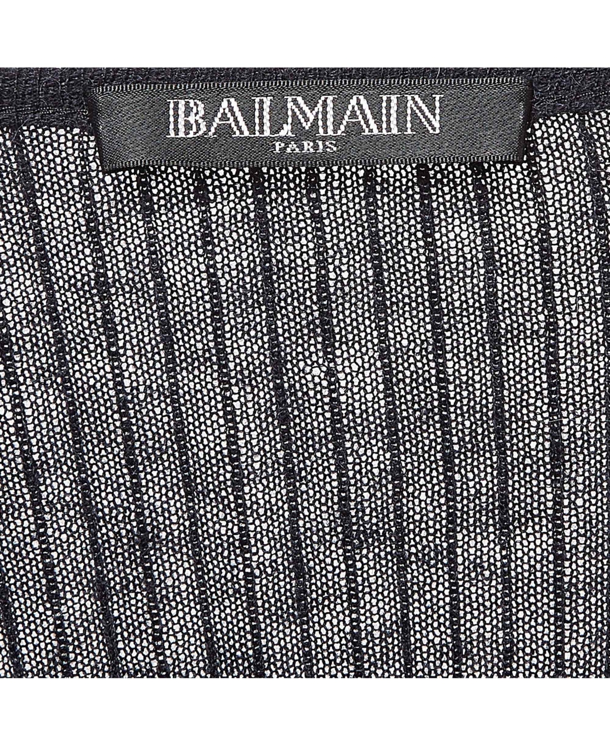 Pre-Owned Balmain Women's Black Rib Knit Button Detail Sweater