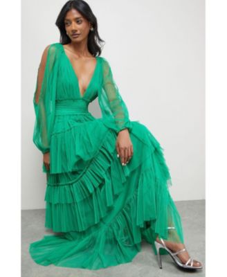 Women's Cinched Waist Maxi Dress