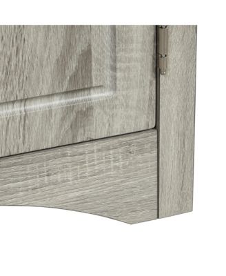 31.5"H Triangle Corner Cabinet, Adjustable Shelves, Kitchen/Home Freestanding Storage