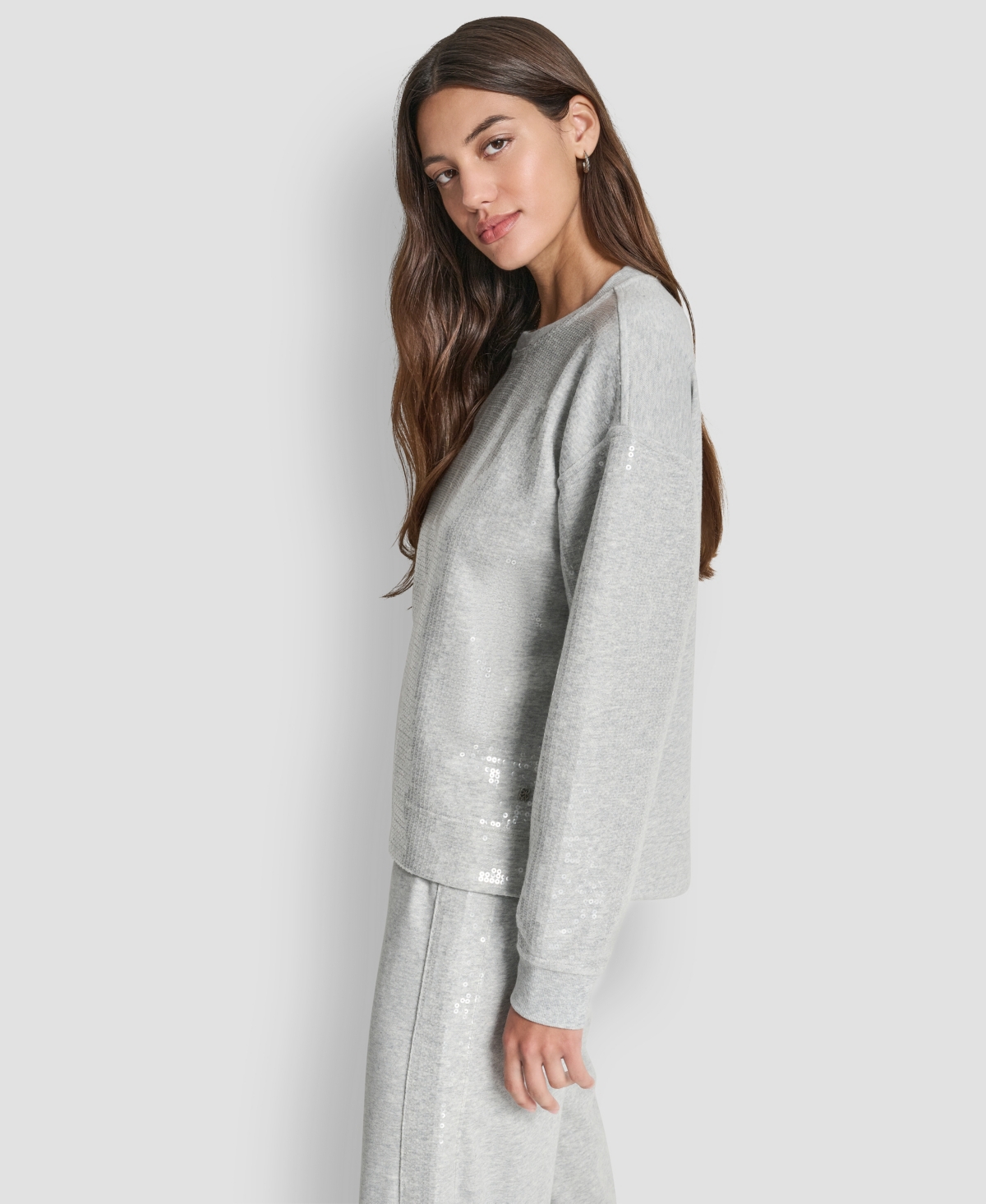 Dkny Jeans Women's Striped Long-Sleeve Sweatshirt