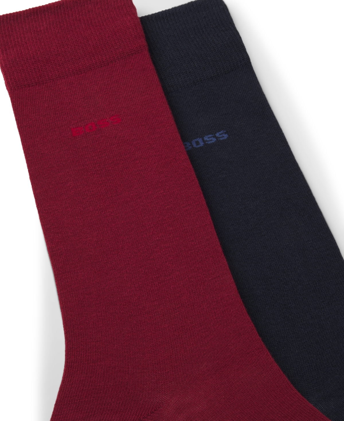 Hugo Boss Men's Solid Crew Length Socks, 2-Pack
