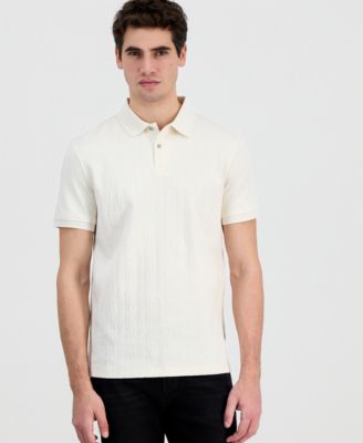Men's All-Over Jacquard Knit Polo Shirt
