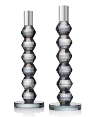 Reed Candlesticks, Set of 2