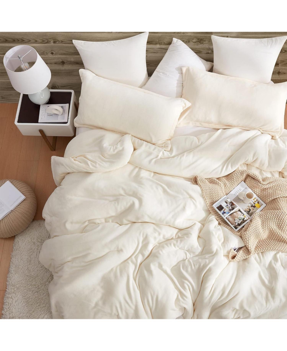 Coma Inducer Git Cozy Taupe White Oversized 3-Pc. Comforter Set