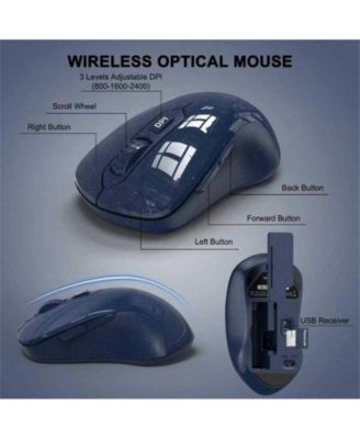 Wireless Keyboard And Mouse Combo, 2.4G Full Size Keys Keyboard With Wrist Rest And 3 - Level DPI Adjustable Wireless Mouse, OS Desktop Laptop, Blue