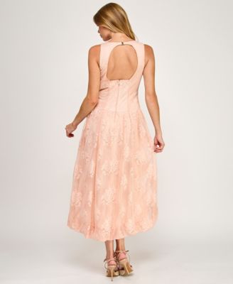 Juniors' Boat Neck Midi Dress