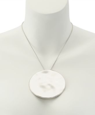 Silver Vintage Medallion Pendant Necklace