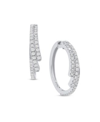 Lab-Grown Diamond Hoop Earrings (1 ct. t.w.) in Sterling Silver (also in 14k Gold Plated Sterling Silver)