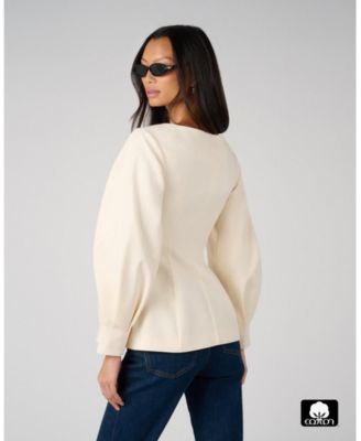 Women's Cocoon Sleeve Peplum Blazer