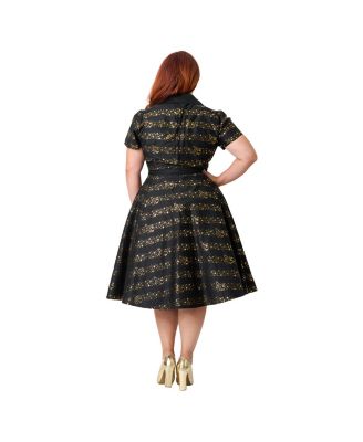 Plus Size 1950s Collared Shirt Dress