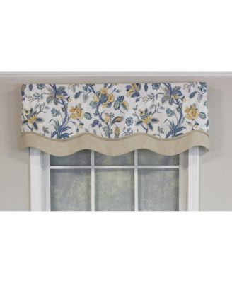 Gianna Glory Valance Spa. 3" Rod Pocket, Layered, Trimmed