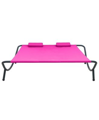 Sun Lounger Oxford Fabric, Polyester, Steel Large