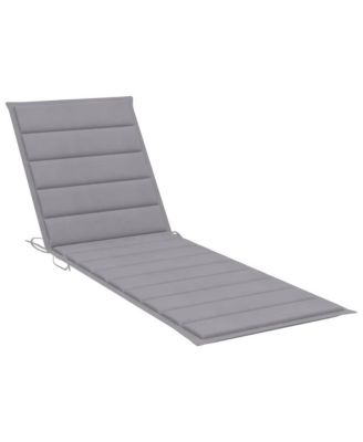 Sun Lounger Grey Solid acacia wood Standard Foldable