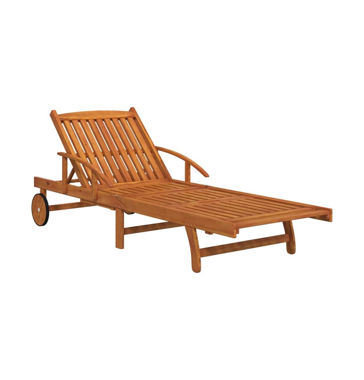 vidaXL 2-Pc. Solid Acacia Wood Sun Lounger Set