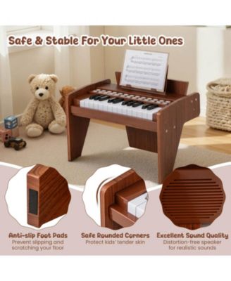 25 Keys Digital Piano with Music Stand,Teaching Mode,Lighted Keys, Adjustable Speed