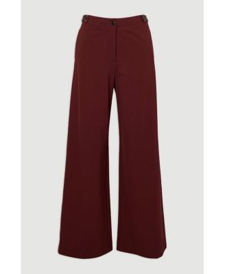 Women's Ponte PU Wide Leg Pants.