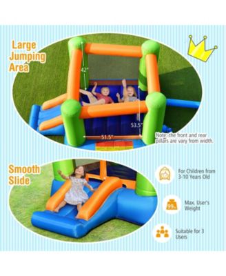 Kids Inflatable Bounce House for Indoor and Outdoor Play without Blower