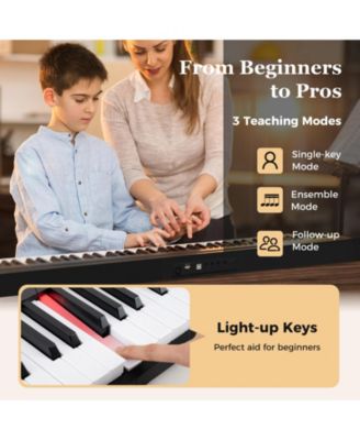 88 Key Foldable Digital Piano Keyboard With Semi Weighted Keys And Carrying Bag
