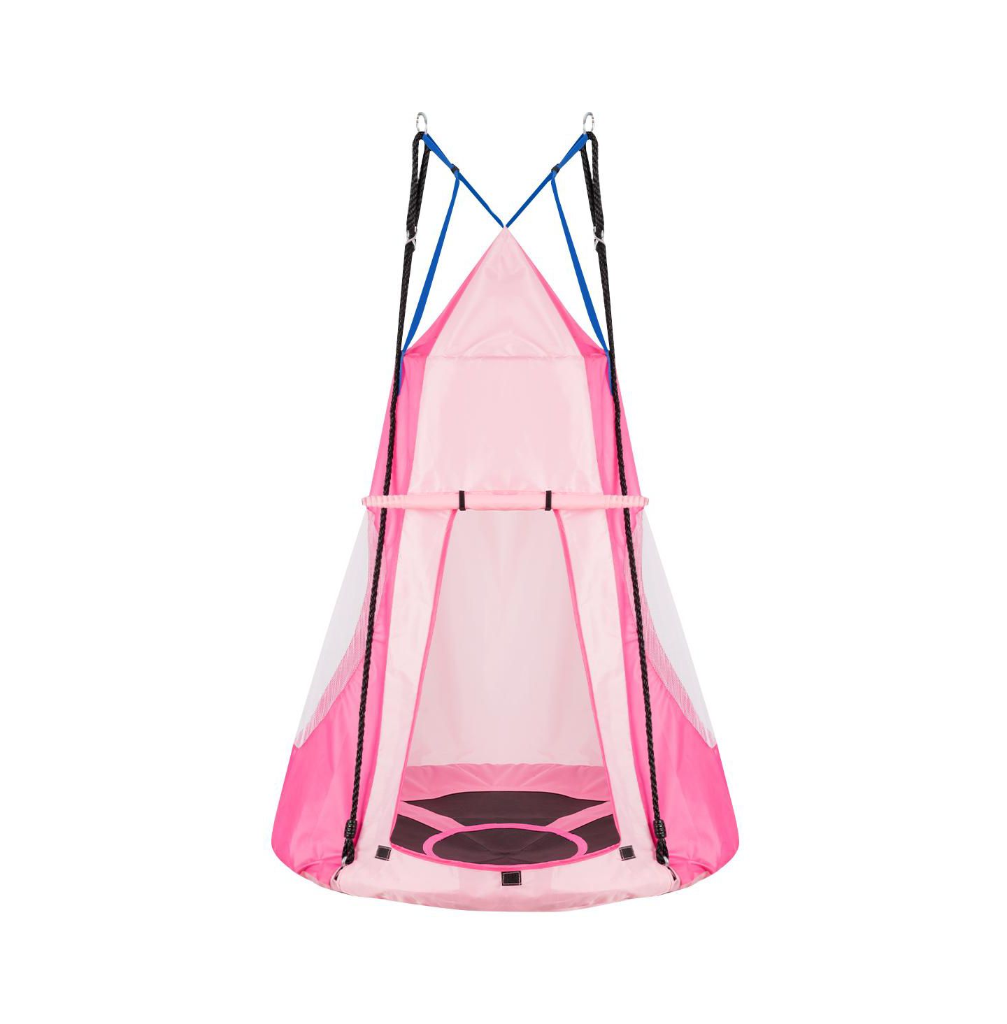 Детские игрушки SKONYON 2-in-1 Hanging Chair and Play Tent, 2-Piece Set, Ages 3-10, цвет: Розовый — фото 1