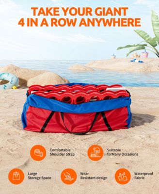 Giant 4-in-A Row Game Set for Kids and Adults with Basketball Hoop